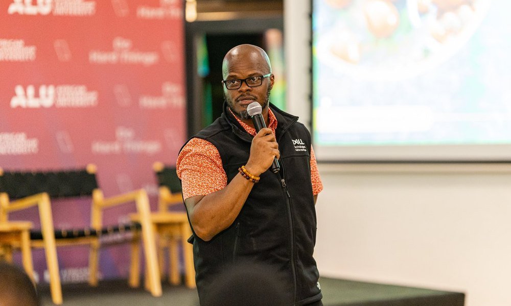 Mobolaji teaching at African Leadership University, Kigali